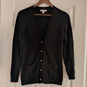 BOGO! Banana Republic Black Cardigan with Gold Buttons